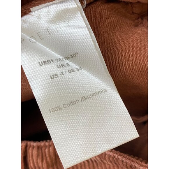 Poetry Womens Corduroy Pants Rust Brown size 4 Slim straight Capsule Neutral - Picture 4 of 16